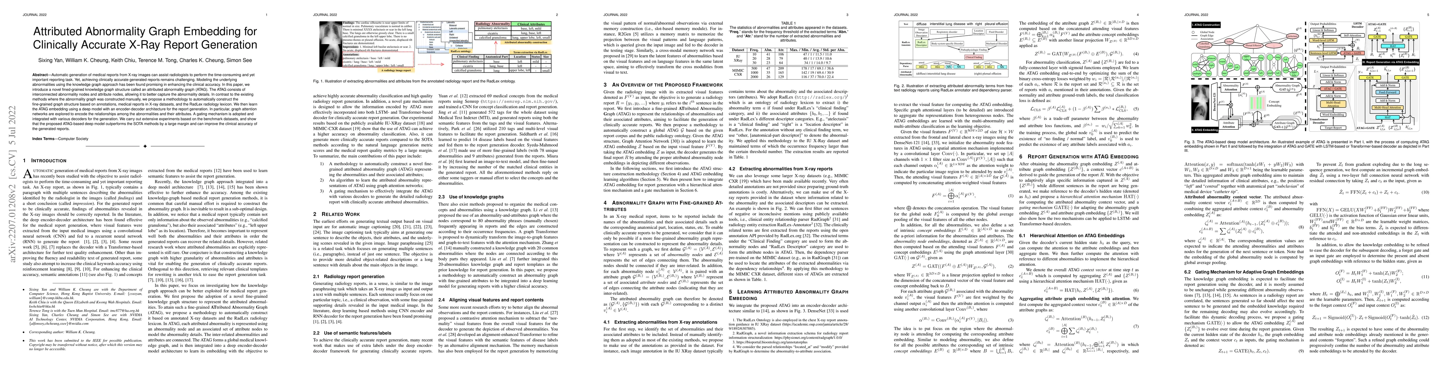 Thumbnail for Attributed Abnormality Graph Embedding for Clinically Accurate X-Ray
  Report Generation
