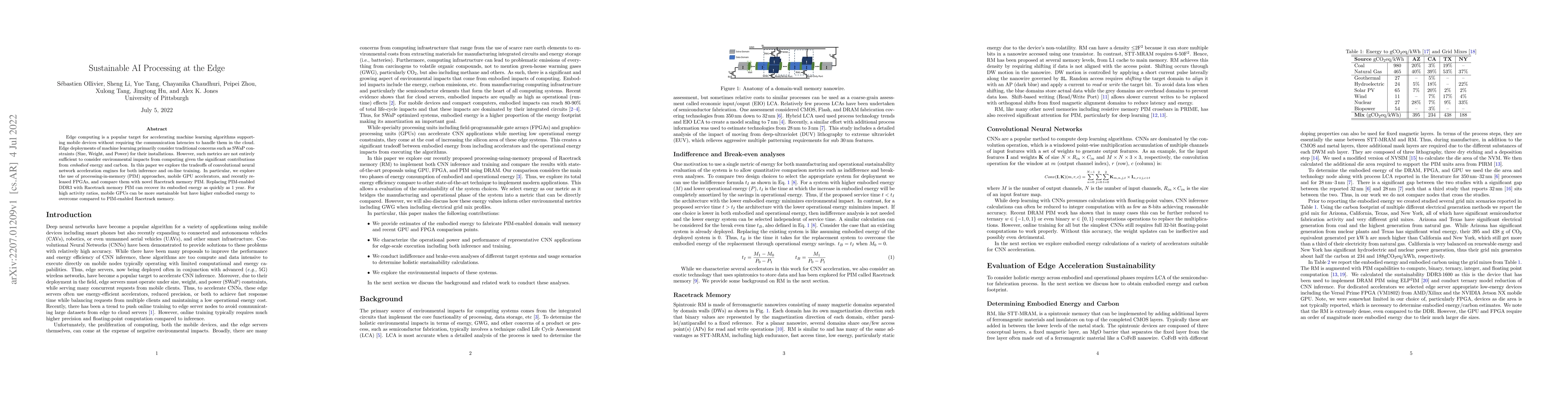 Thumbnail for Sustainable AI Processing at the Edge