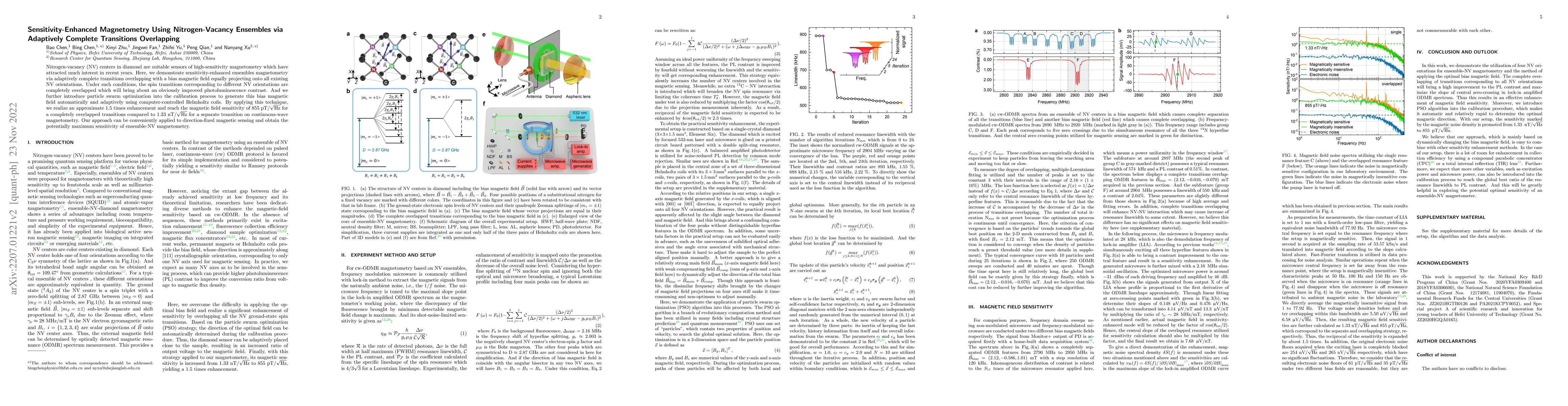 Thumbnail for Sensitivity-enhanced magnetometry using nitrogen-vacancy ensembles via
  adaptively complete transitions overlapping