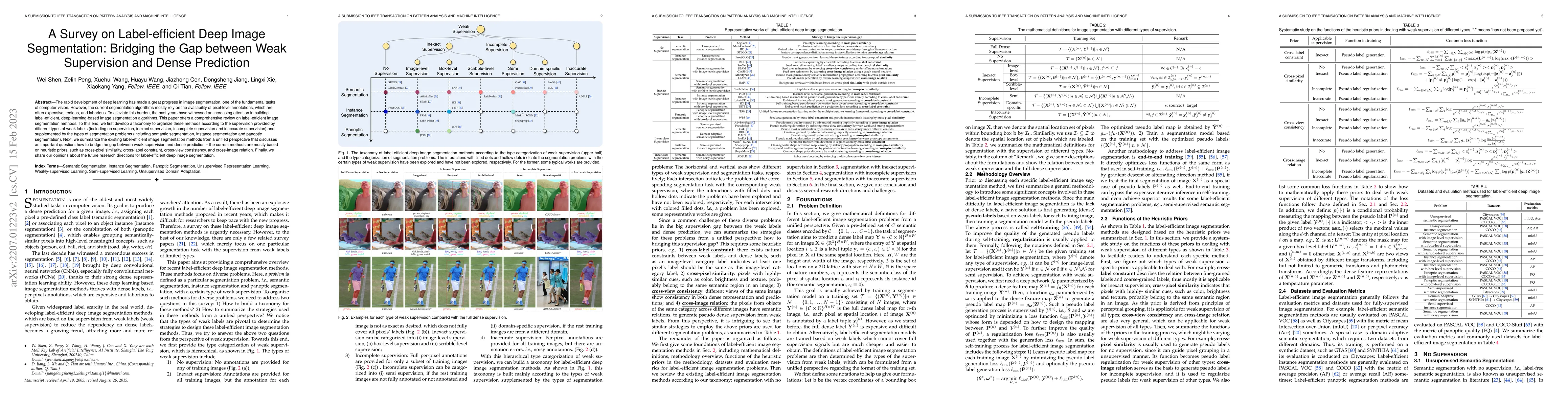 Thumbnail for A Survey on Label-efficient Deep Image Segmentation: Bridging the Gap
  between Weak Supervision and Dense Prediction