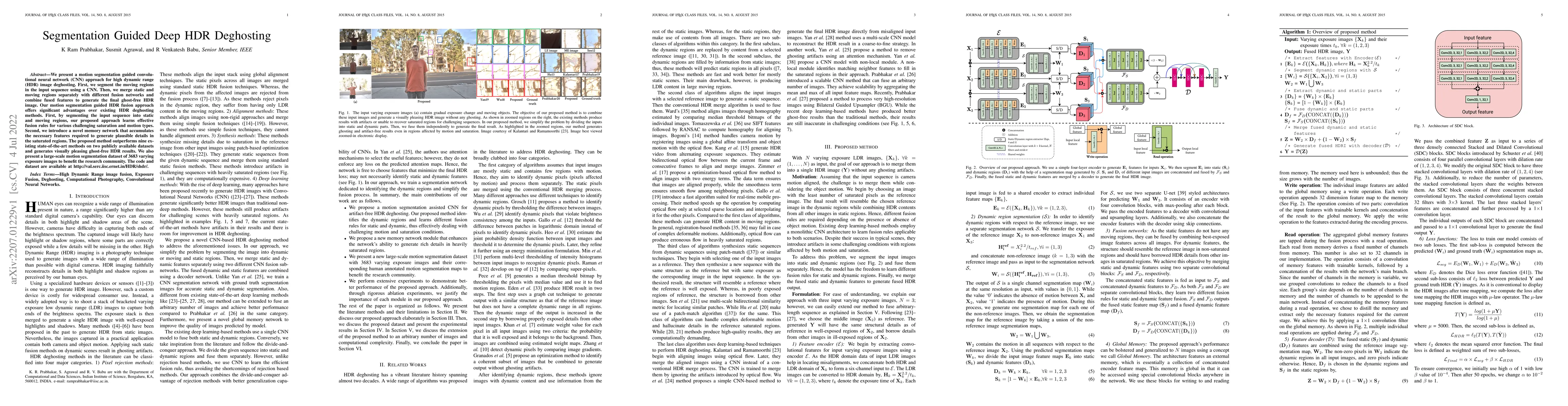 Thumbnail for Segmentation Guided Deep HDR Deghosting