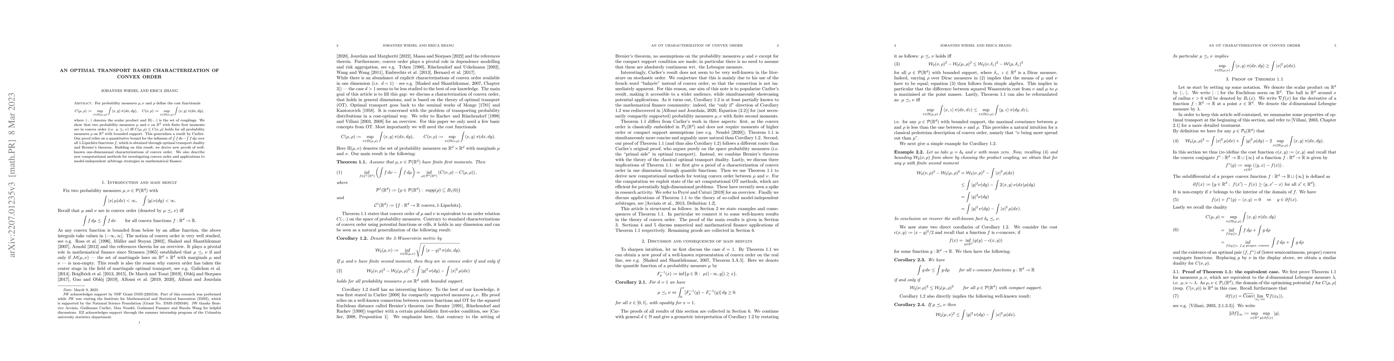 Thumbnail for An optimal transport based characterization of convex order