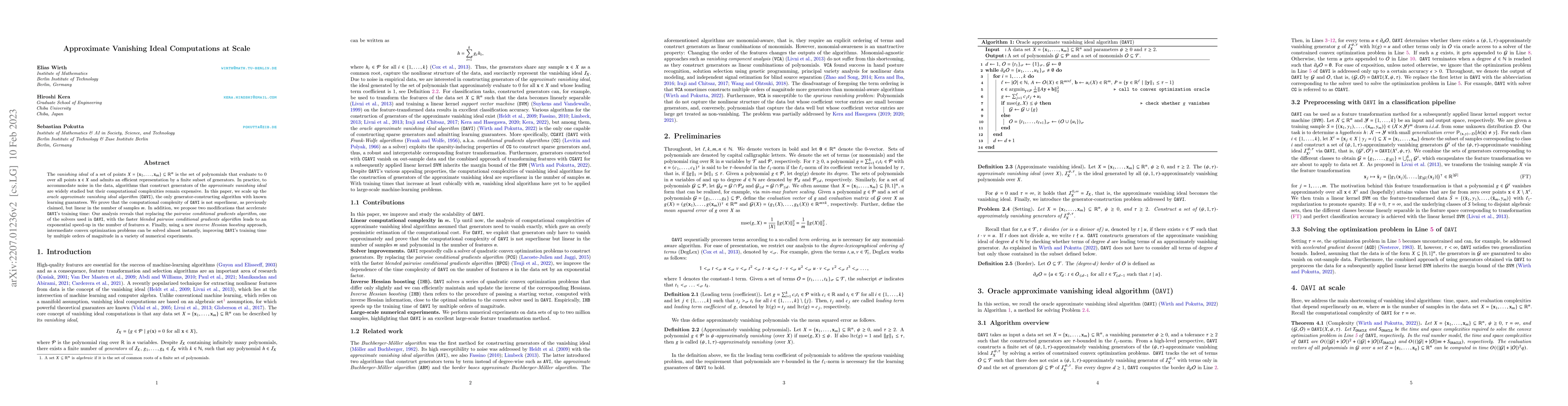 Thumbnail for Approximate Vanishing Ideal Computations at Scale