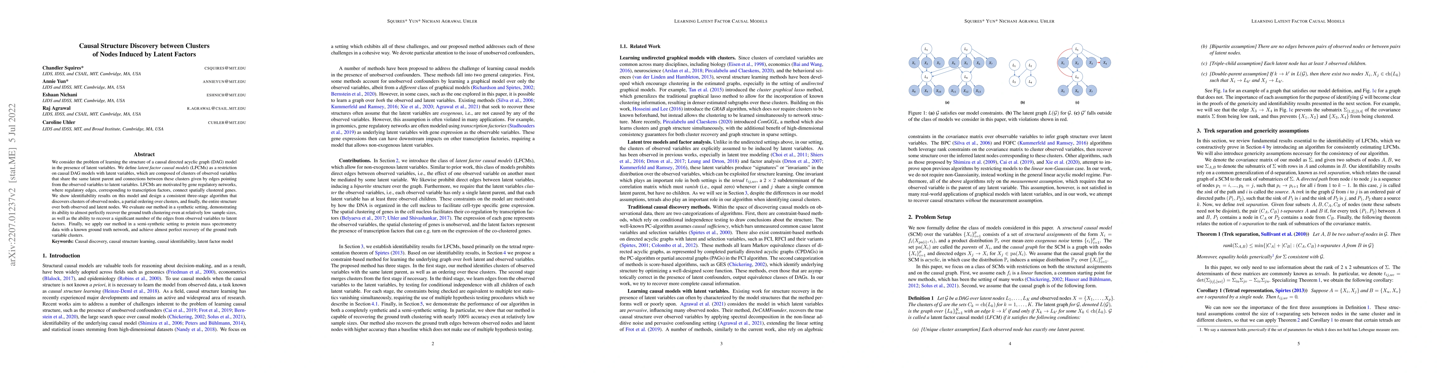 Thumbnail for Causal Structure Discovery between Clusters of Nodes Induced by Latent
  Factors