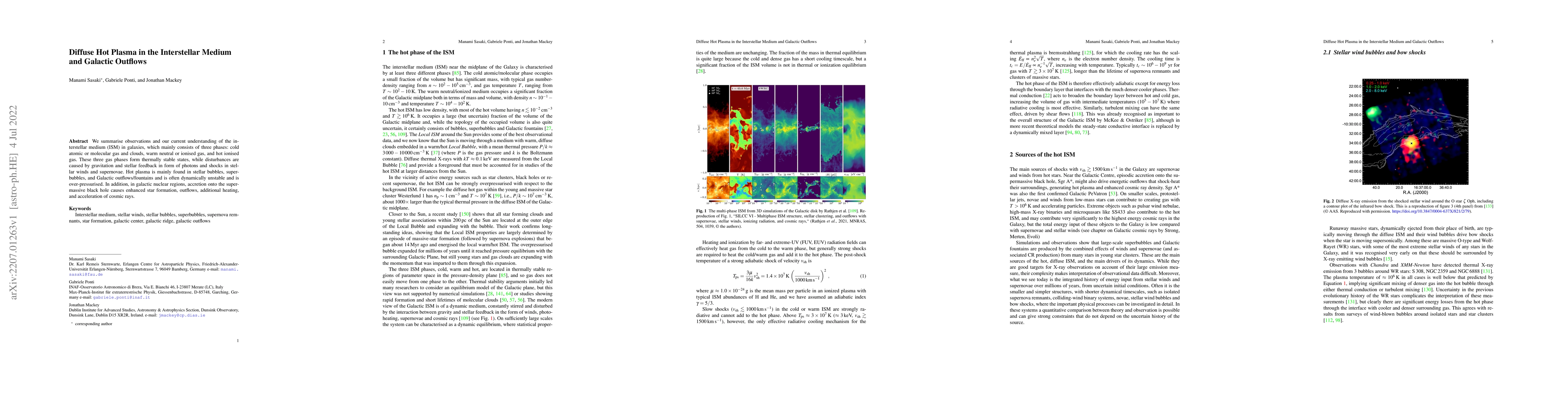Thumbnail for Diffuse Hot Plasma in the Interstellar Medium and Galactic Outflows