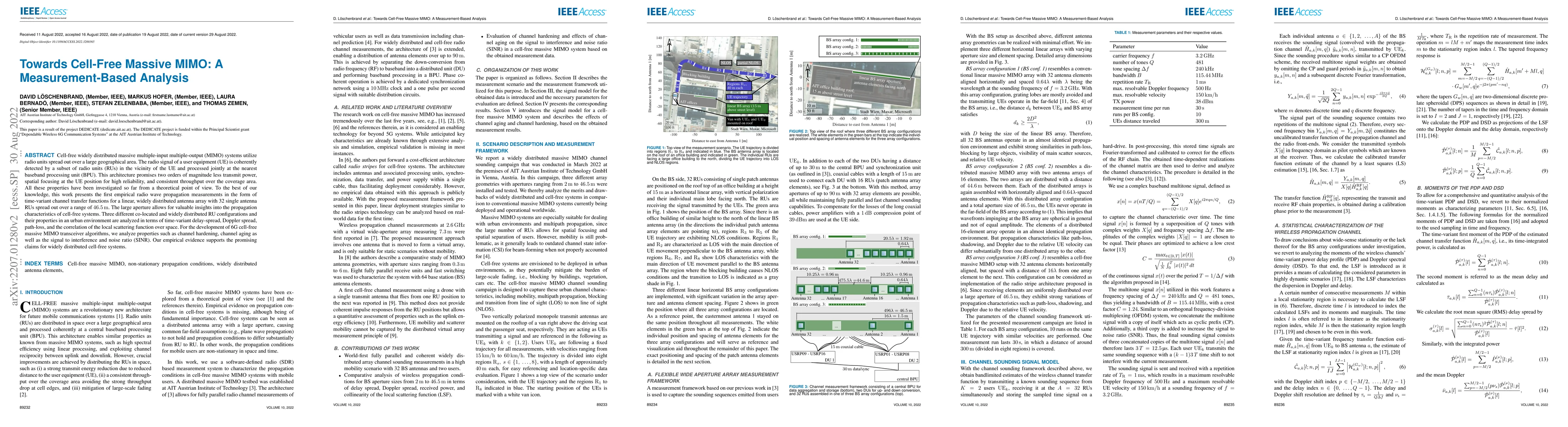 Thumbnail for Towards Cell-Free Massive MIMO: A Measurement-Based Analysis