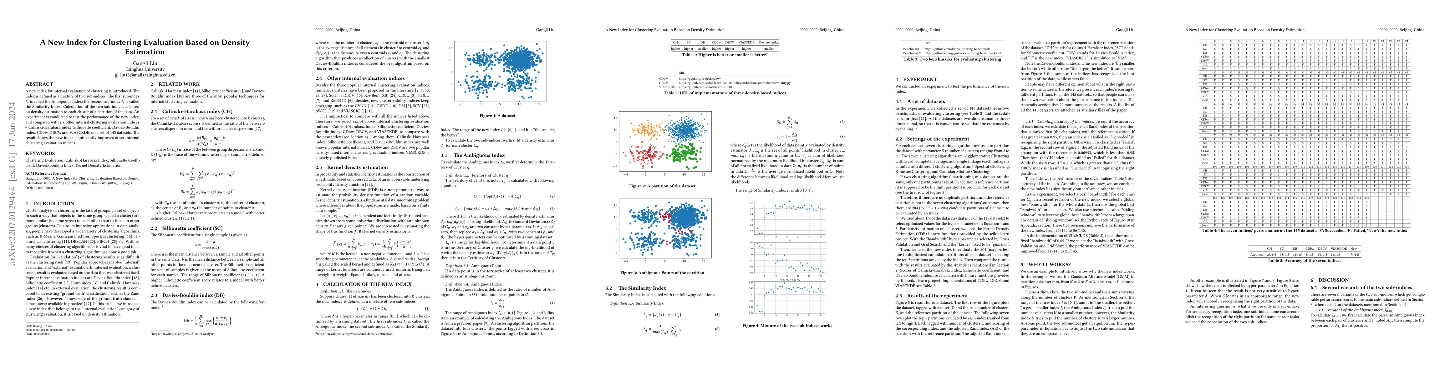 Thumbnail for A New Index for Clustering Evaluation Based on Density Estimation