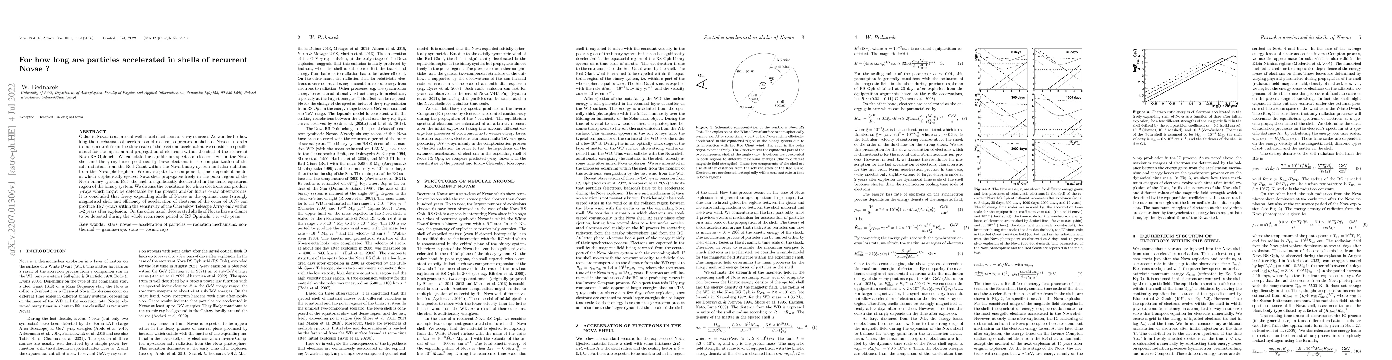 Thumbnail for For how long are particles accelerated in shells of recurrent Novae ?