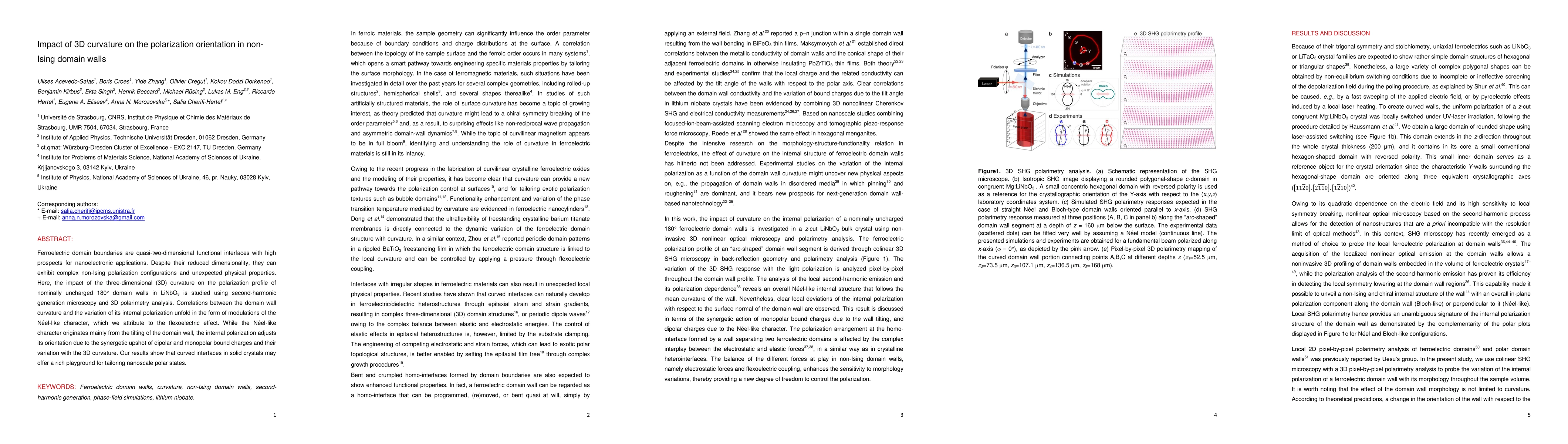 Thumbnail for Impact of 3D curvature on the polarization orientation in non-Ising
  domain walls
