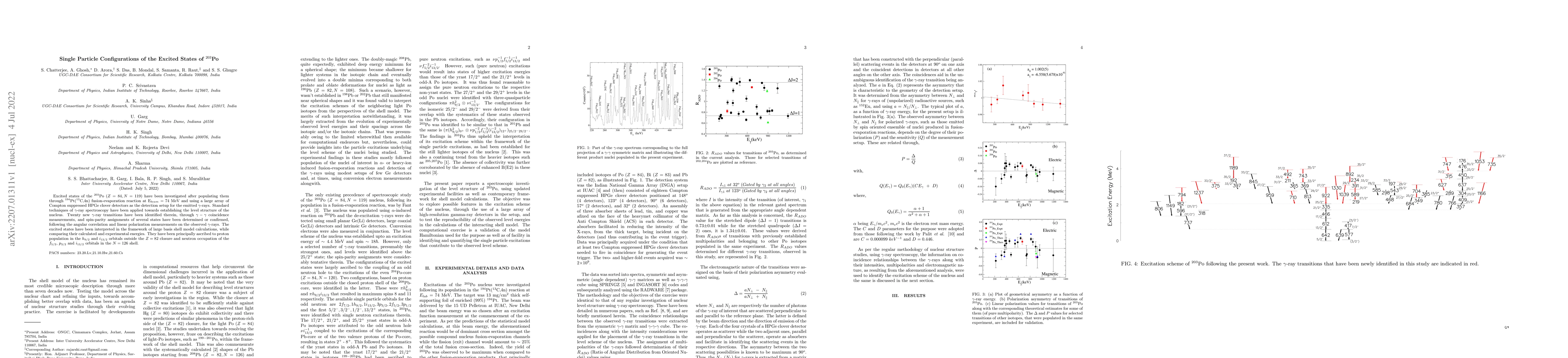 Thumbnail for Single Particle Configurations of the Excited States of $^{203}$Po