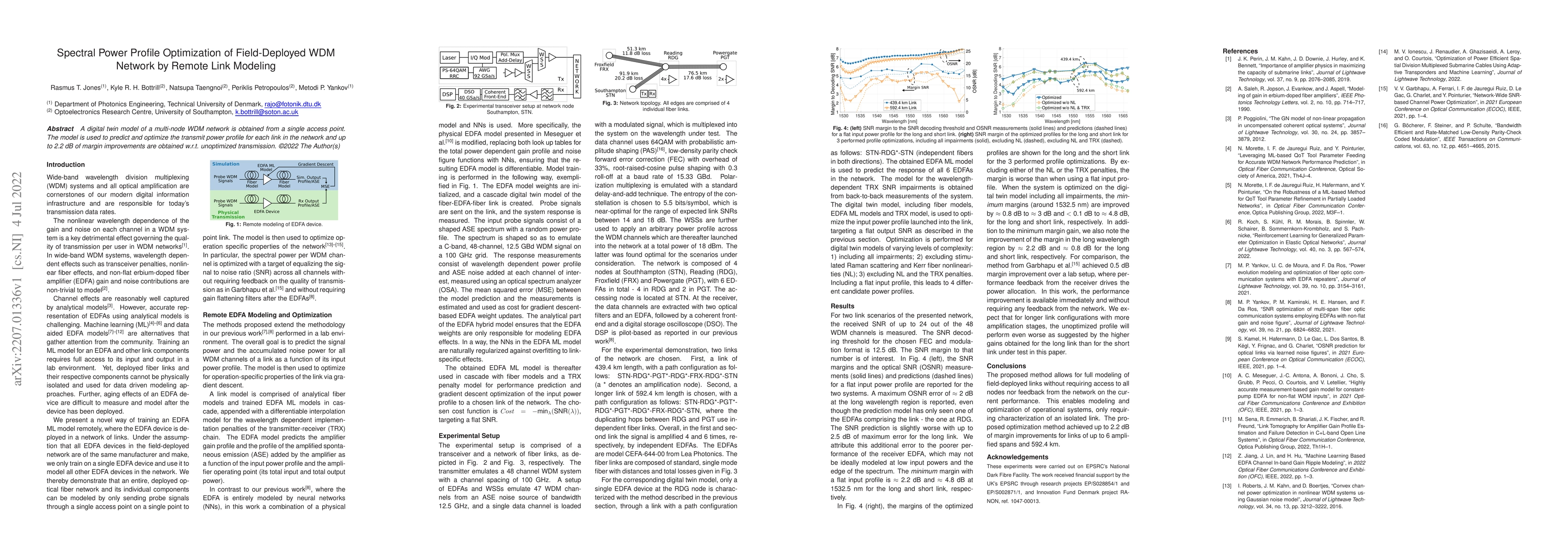 Thumbnail for Spectral Power Profile Optimization of Field-Deployed WDM Network by
  Remote Link Modeling