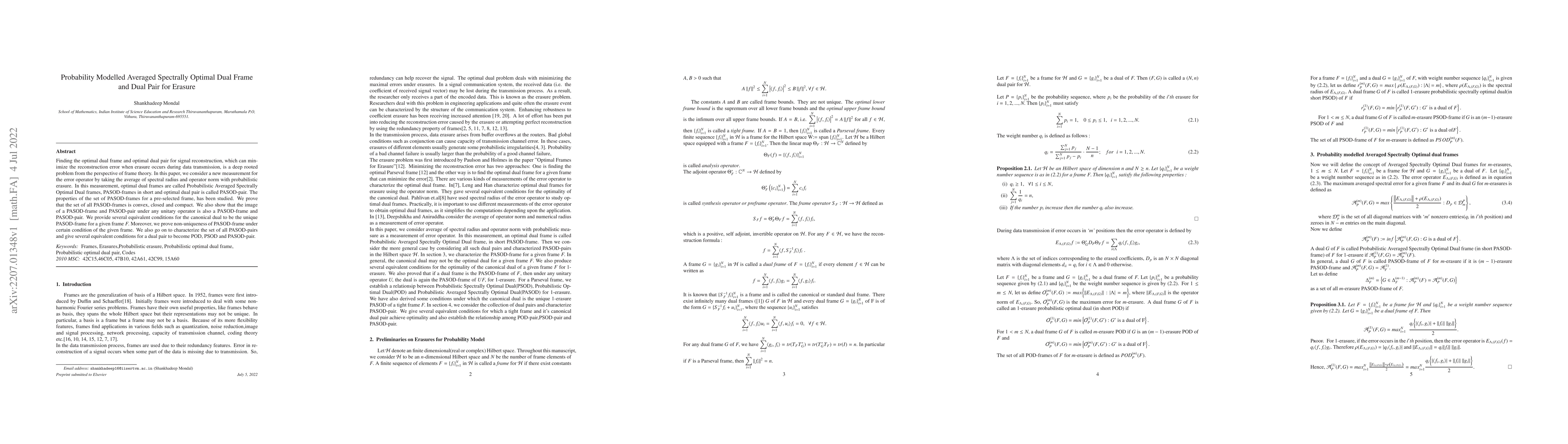 Thumbnail for Probability Modelled Averaged Spectrally Optimal Dual Frame and Dual
  Pair for Erasure