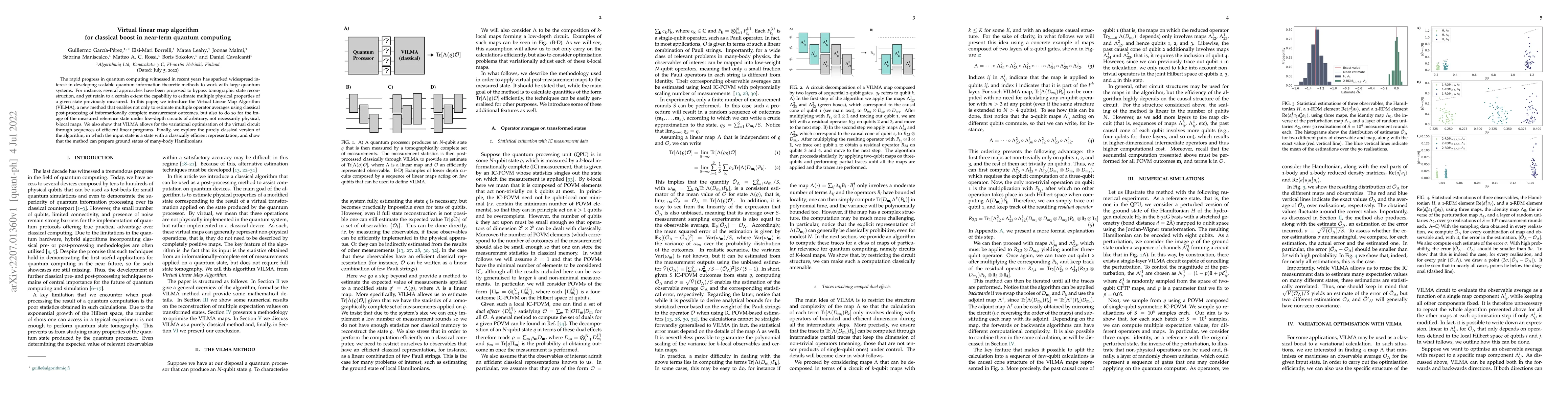 Thumbnail for Virtual linear map algorithm for classical boost in near-term quantum
  computing