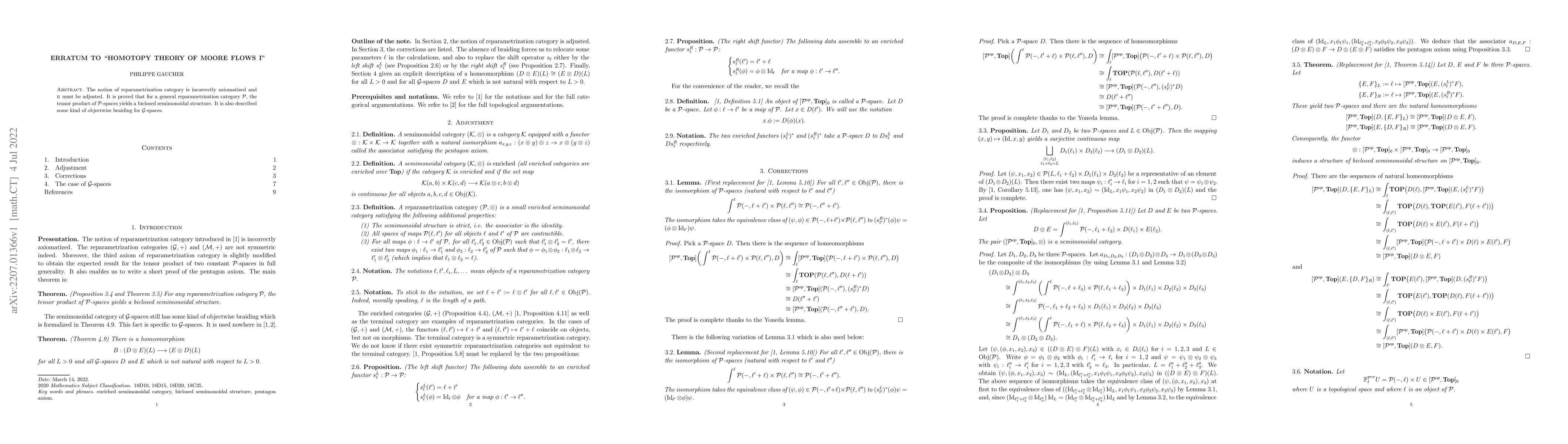 Thumbnail for Erratum to "Homotopy theory of Moore flows I"