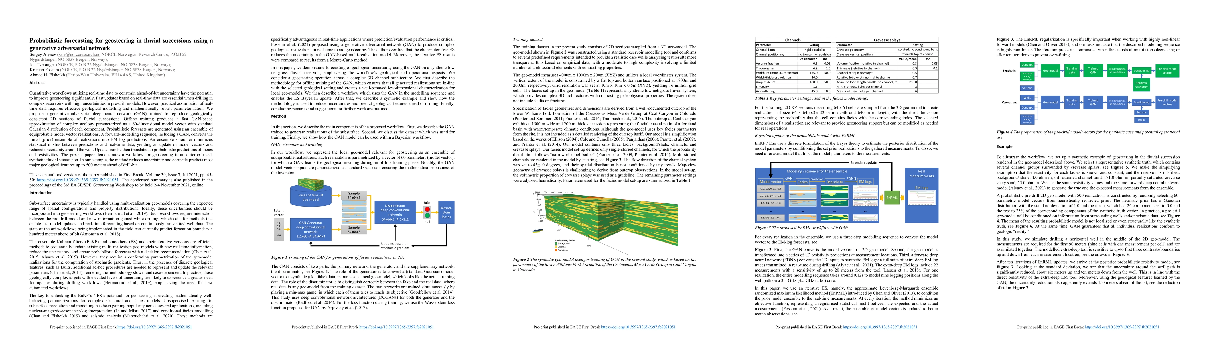 Thumbnail for Probabilistic forecasting for geosteering in fluvial successions using a
  generative adversarial network