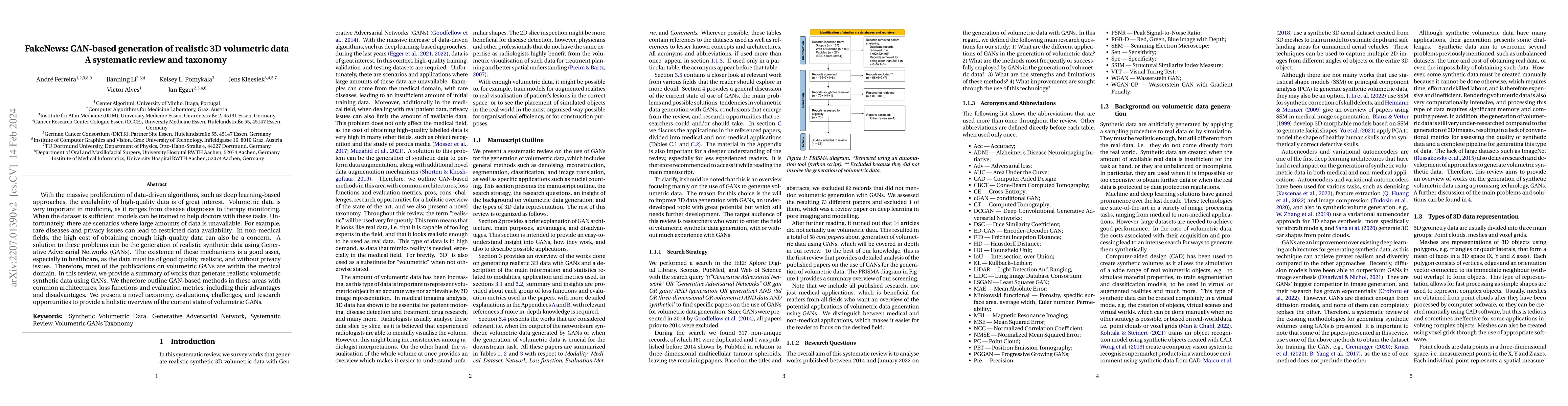 Thumbnail for FakeNews: GAN-based generation of realistic 3D volumetric data -- A
  systematic review and taxonomy