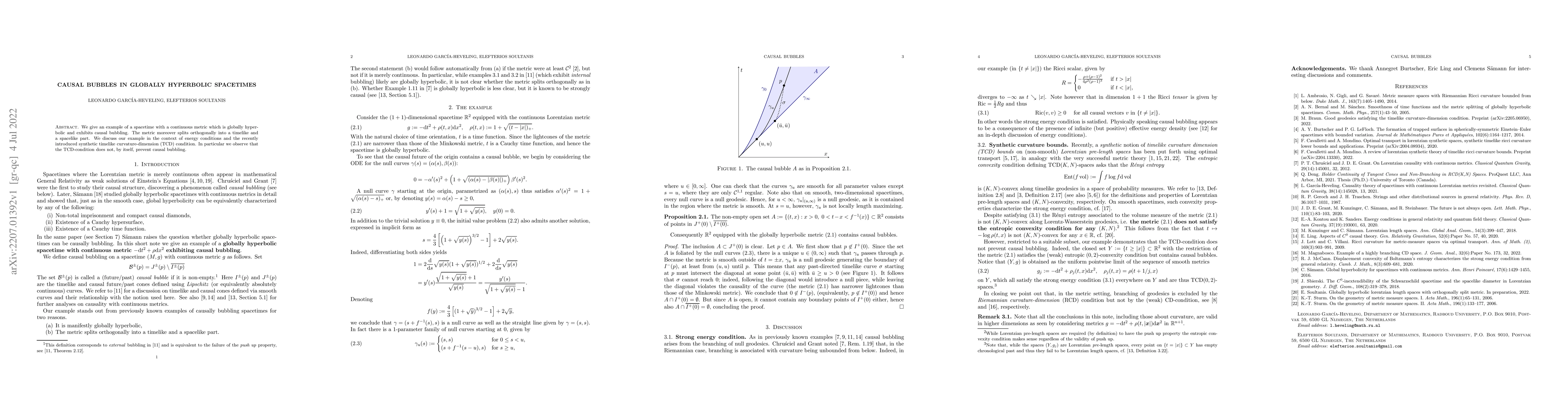 Thumbnail for Causal bubbles in globally hyperbolic spacetimes