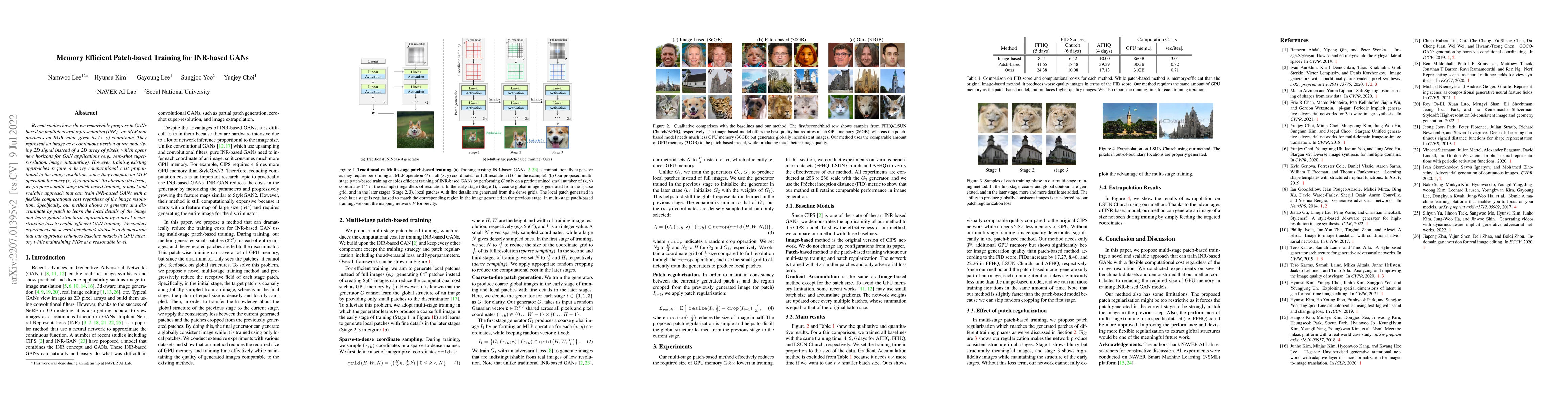 Thumbnail for Memory Efficient Patch-based Training for INR-based GANs