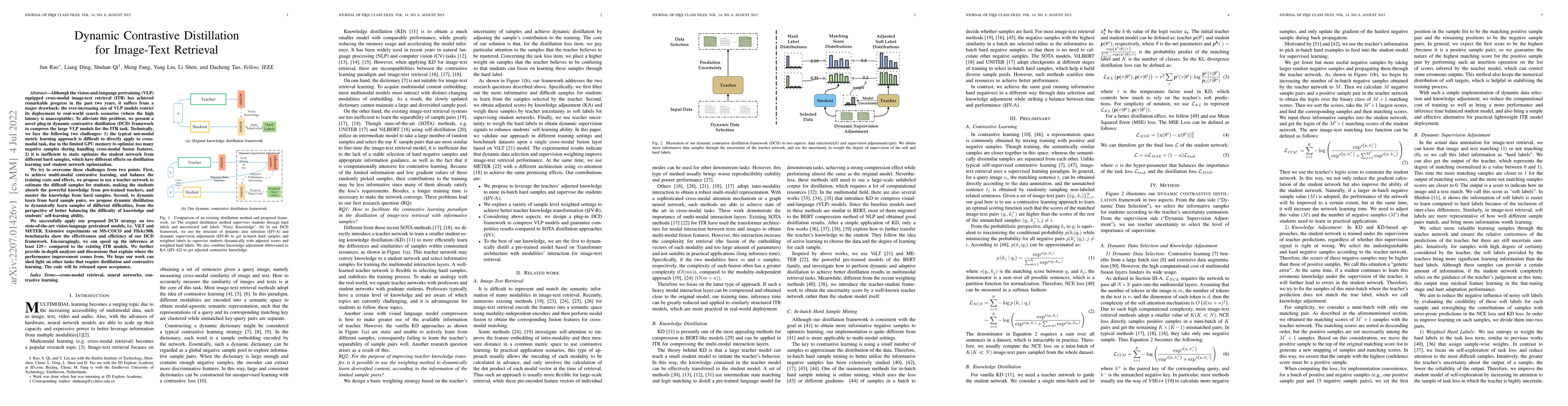 Thumbnail for Dynamic Contrastive Distillation for Image-Text Retrieval