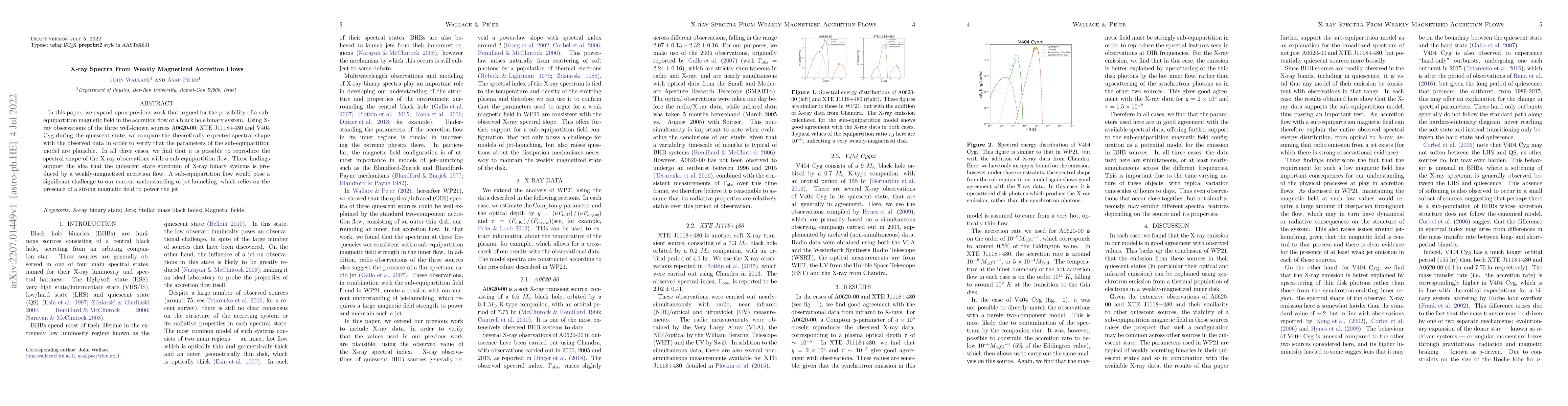 Thumbnail for X-ray Spectra From Weakly Magnetized Accretion Flows