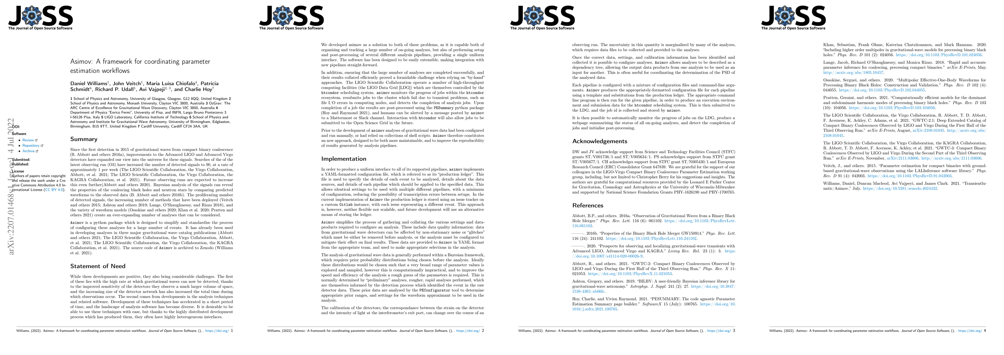 Thumbnail for Asimov: A framework for coordinating parameter estimation workflows