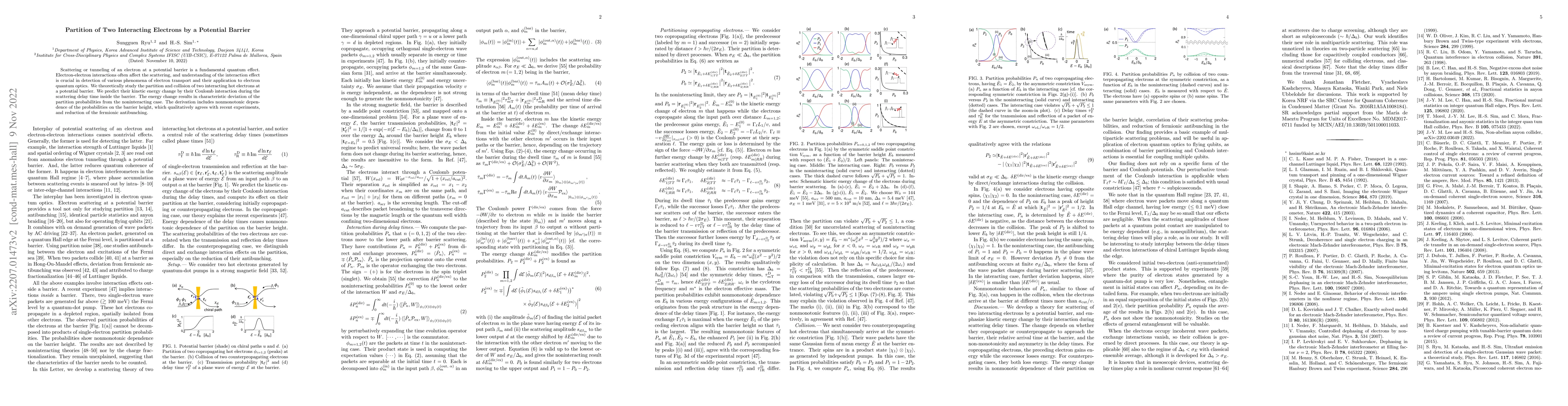 Thumbnail for Partition of Two Interacting Electrons by a Potential Barrier