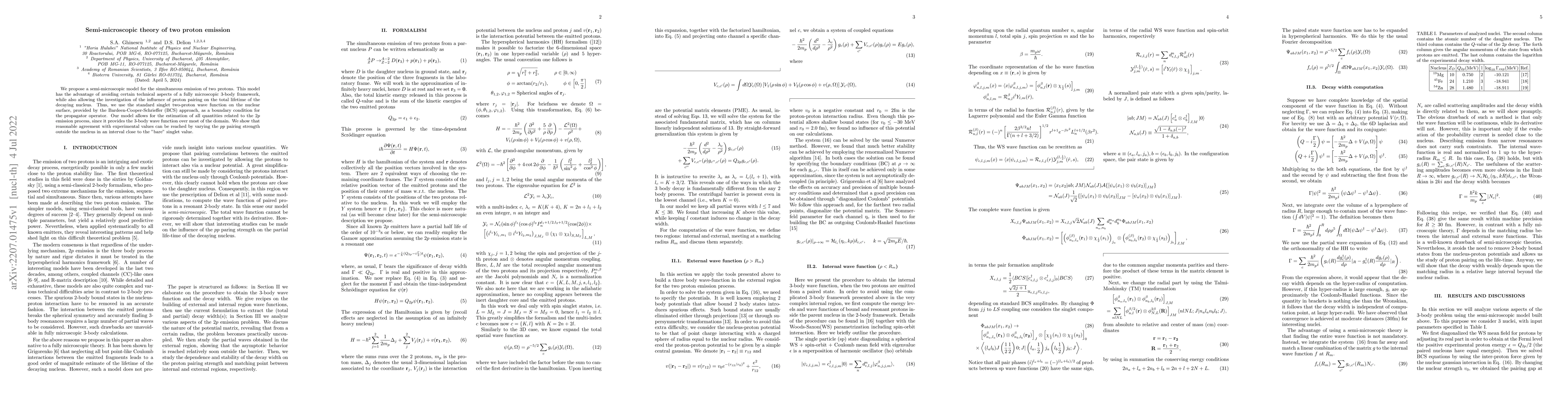 Thumbnail for Semi-microscopic theory of two proton emission
