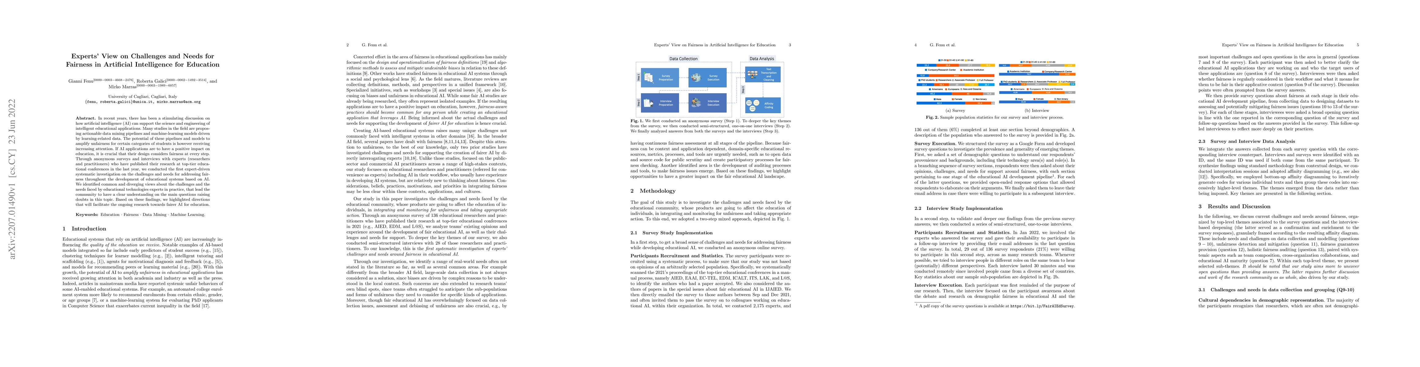 Thumbnail for Experts' View on Challenges and Needs for Fairness in Artificial
  Intelligence for Education