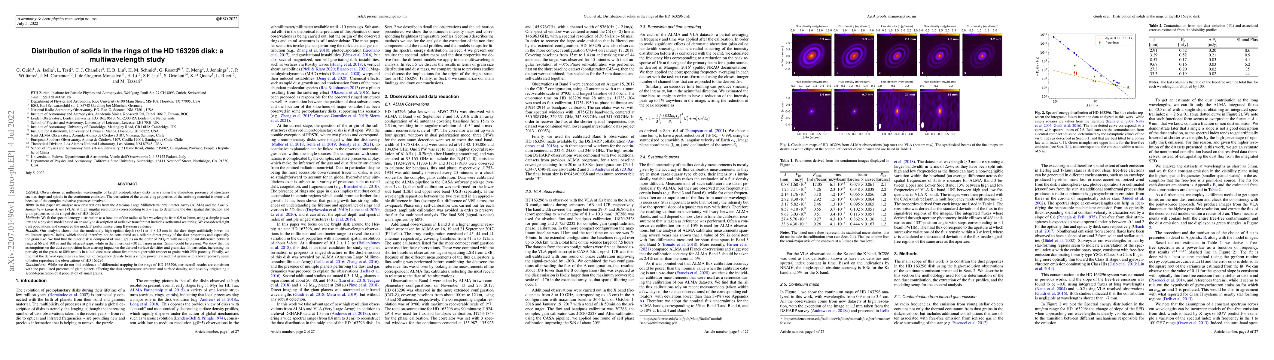 Thumbnail for Distribution of solids in the rings of the HD 163296 disk: a
  multiwavelength study