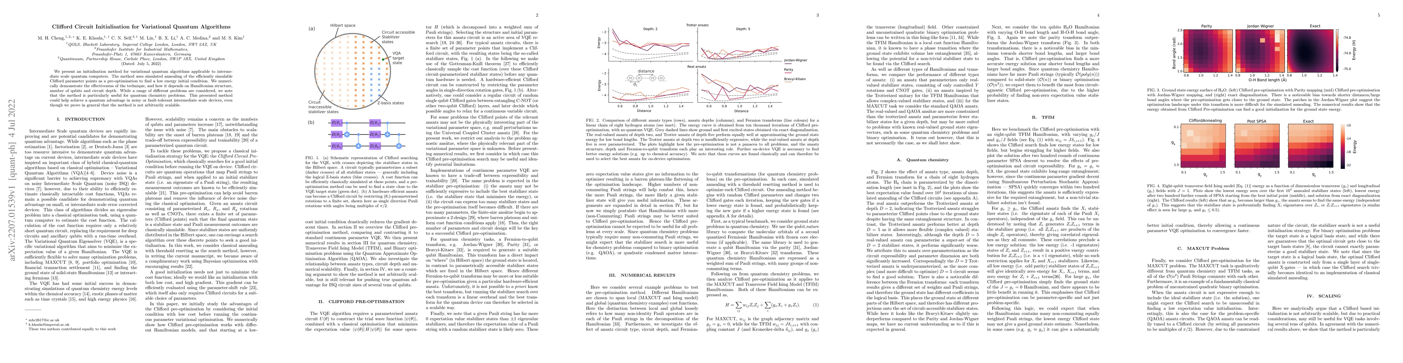 Thumbnail for Clifford Circuit Initialisation for Variational Quantum Algorithms