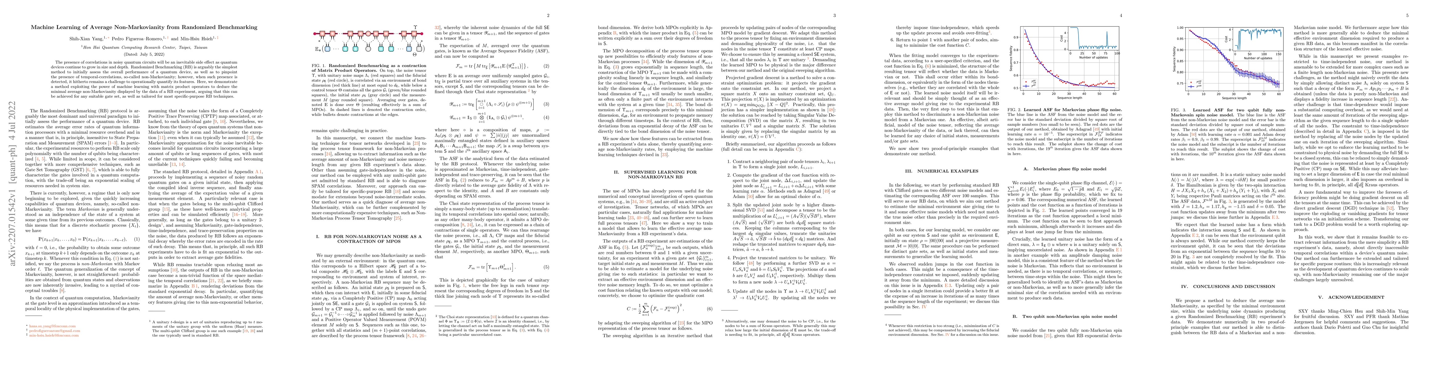 Thumbnail for Machine Learning of Average Non-Markovianity from Randomized
  Benchmarking