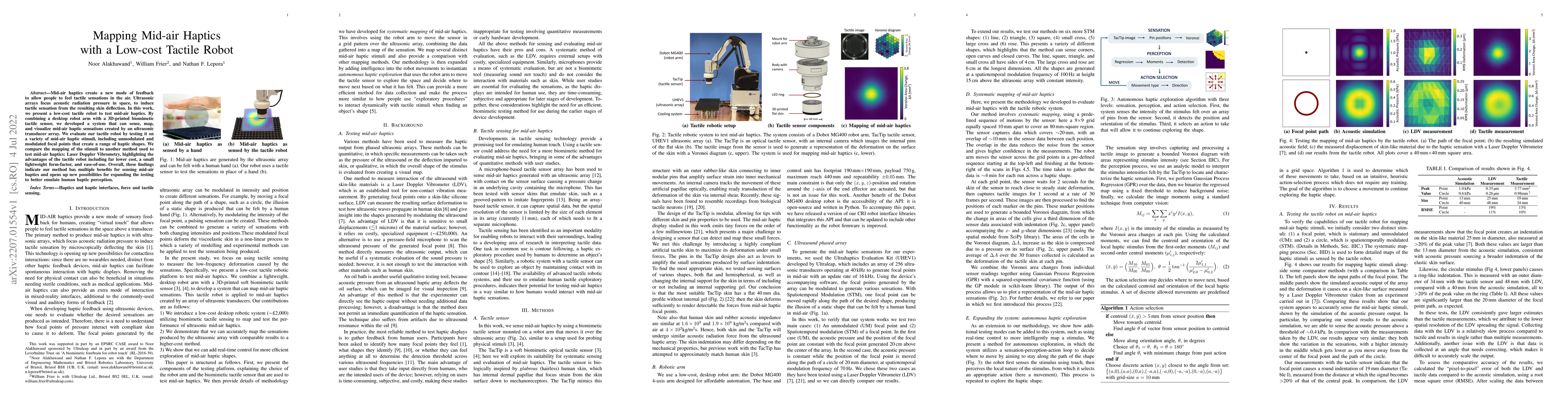 Thumbnail for Mapping Mid-air Haptics with a Low-cost Tactile Robot
