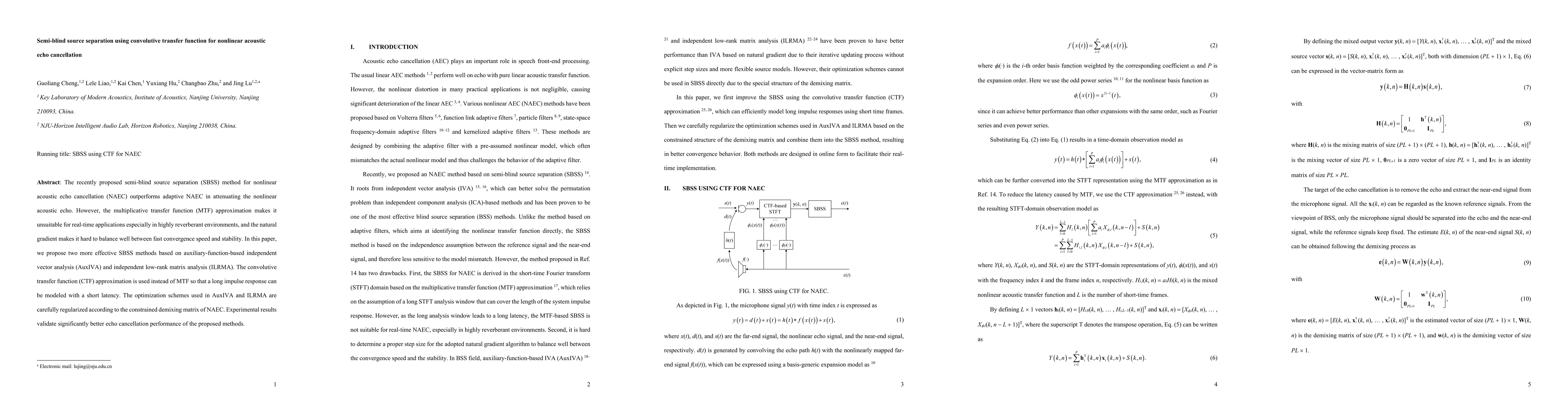 Thumbnail for Semi-blind source separation using convolutive transfer function for
  nonlinear acoustic echo cancellation