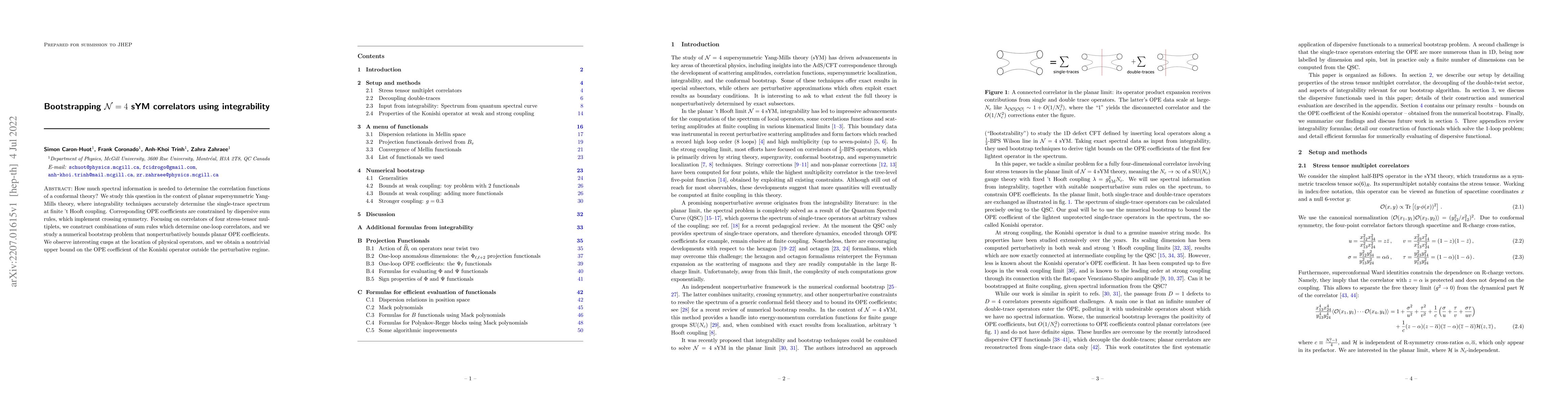 Thumbnail for Bootstrapping $\mathcal{N}=4$ sYM correlators using integrability