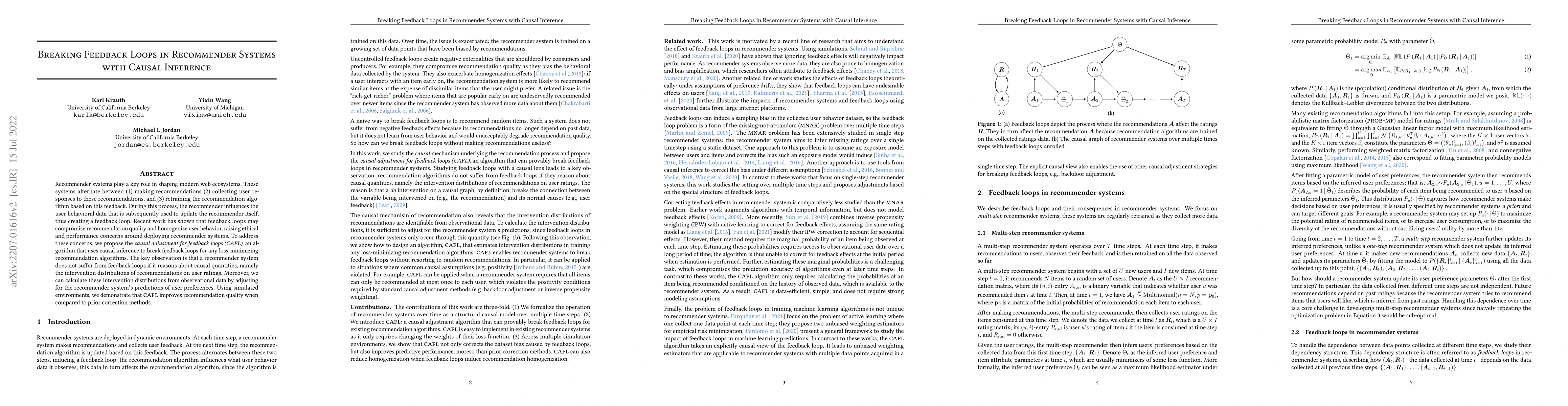 Thumbnail for Breaking Feedback Loops in Recommender Systems with Causal Inference