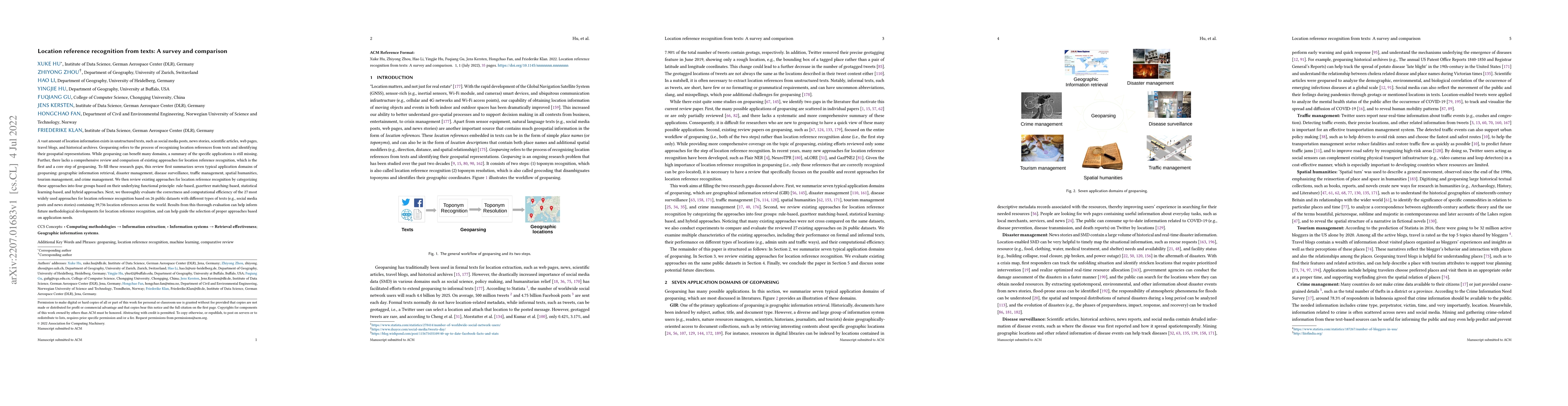 Thumbnail for Location reference recognition from texts: A survey and comparison