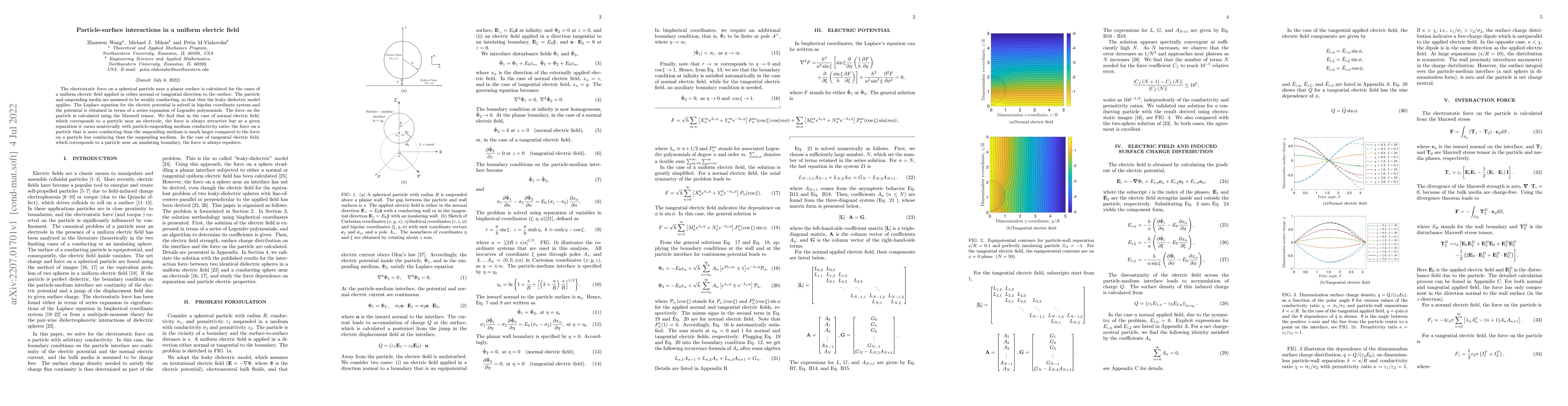 Thumbnail for Particle-surface interactions in a uniform electric field