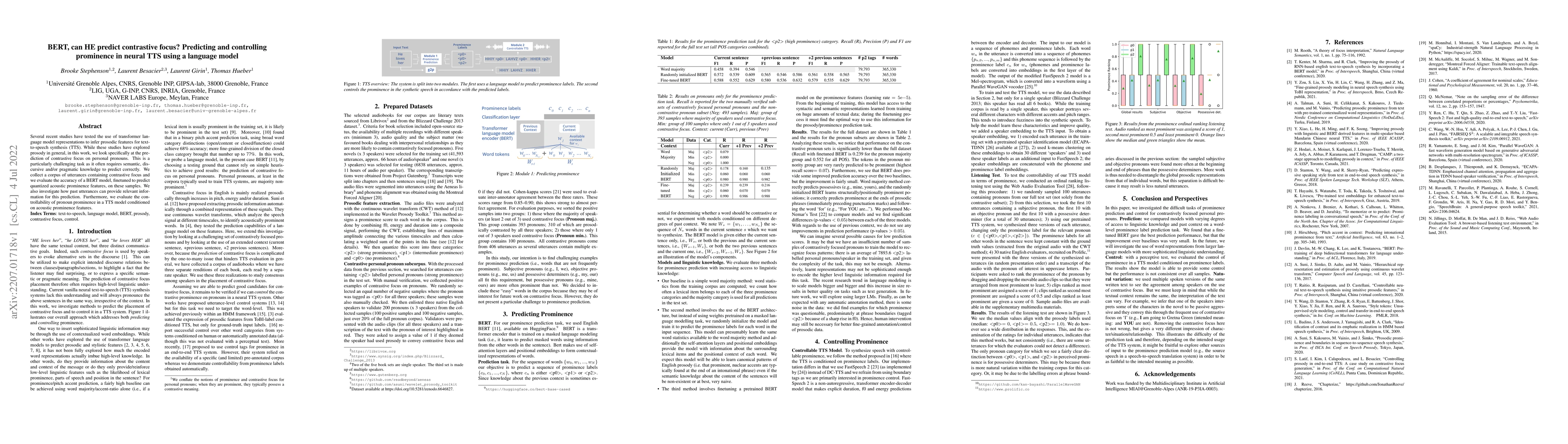 Thumbnail for BERT, can HE predict contrastive focus? Predicting and controlling
  prominence in neural TTS using a language model