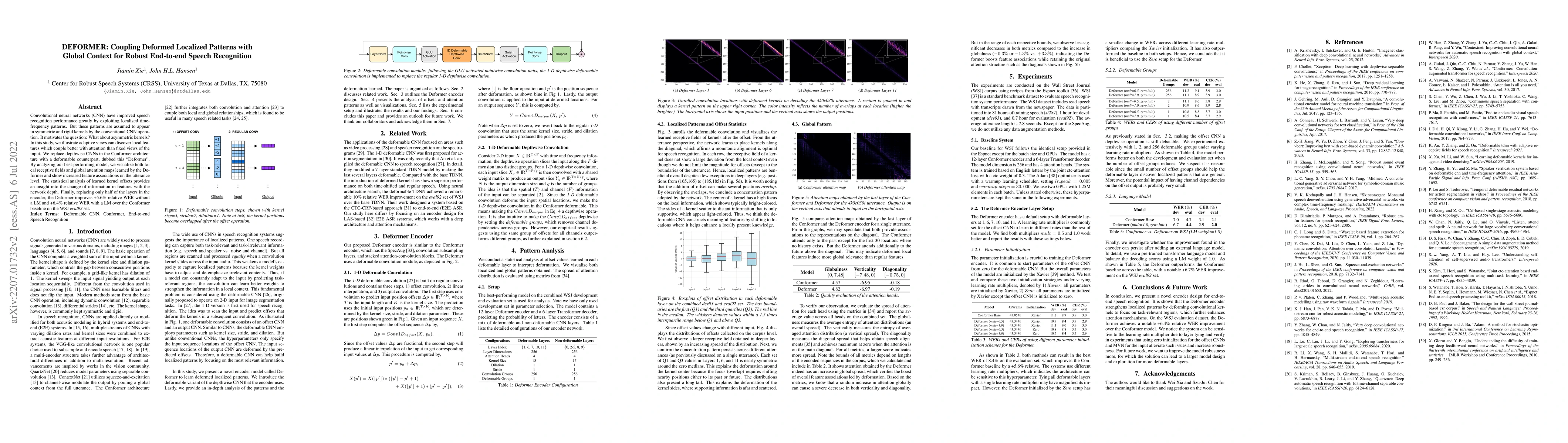 Thumbnail for DEFORMER: Coupling Deformed Localized Patterns with Global Context for
  Robust End-to-end Speech Recognition