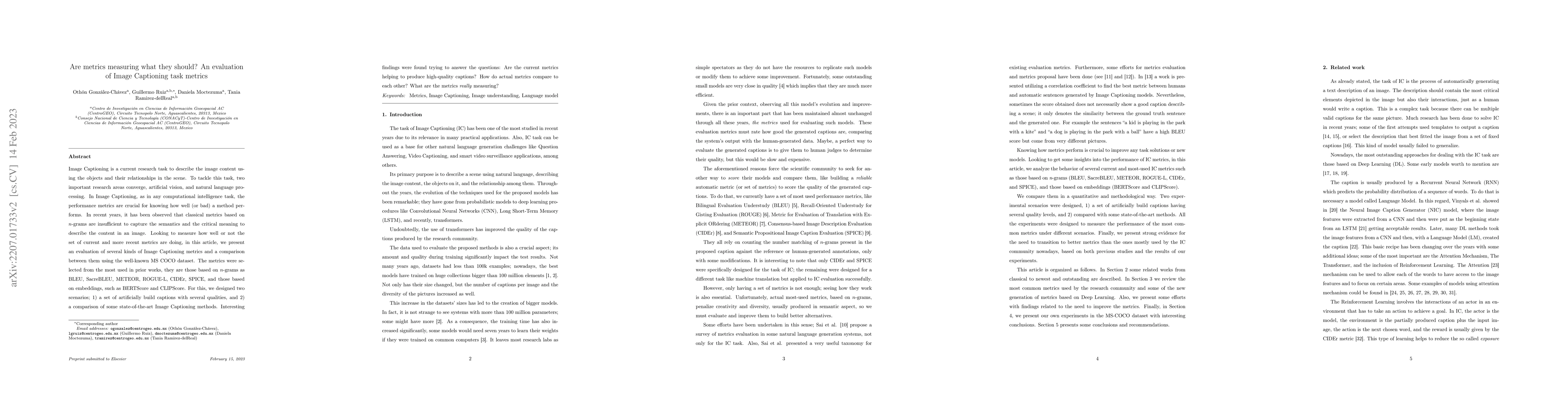 Thumbnail for Are metrics measuring what they should? An evaluation of image
  captioning task metrics