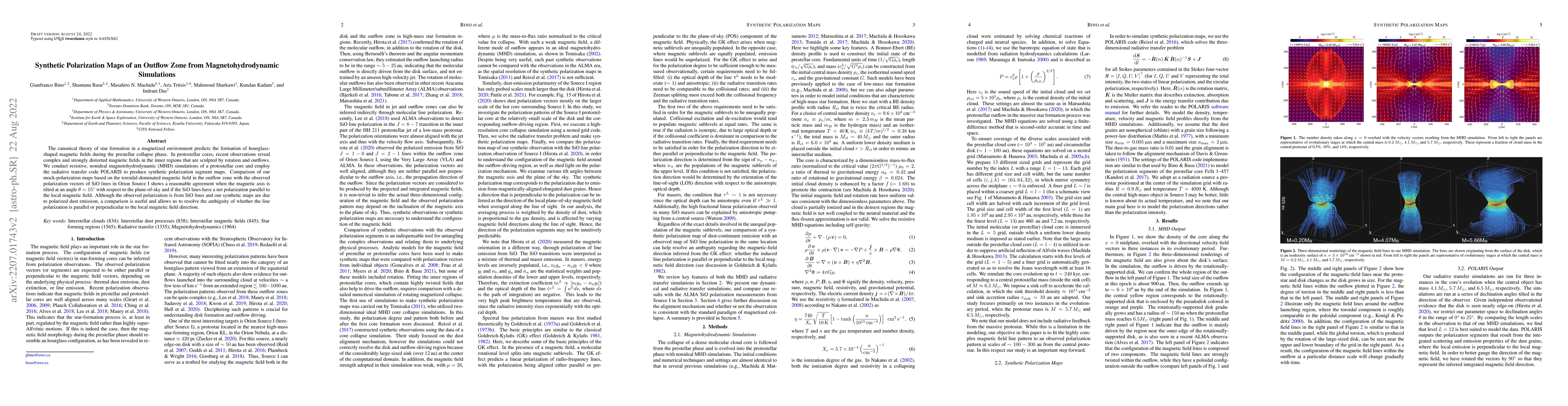 Thumbnail for Synthetic Polarization Maps of an Outflow Zone from Magnetohydrodynamic
  Simulations