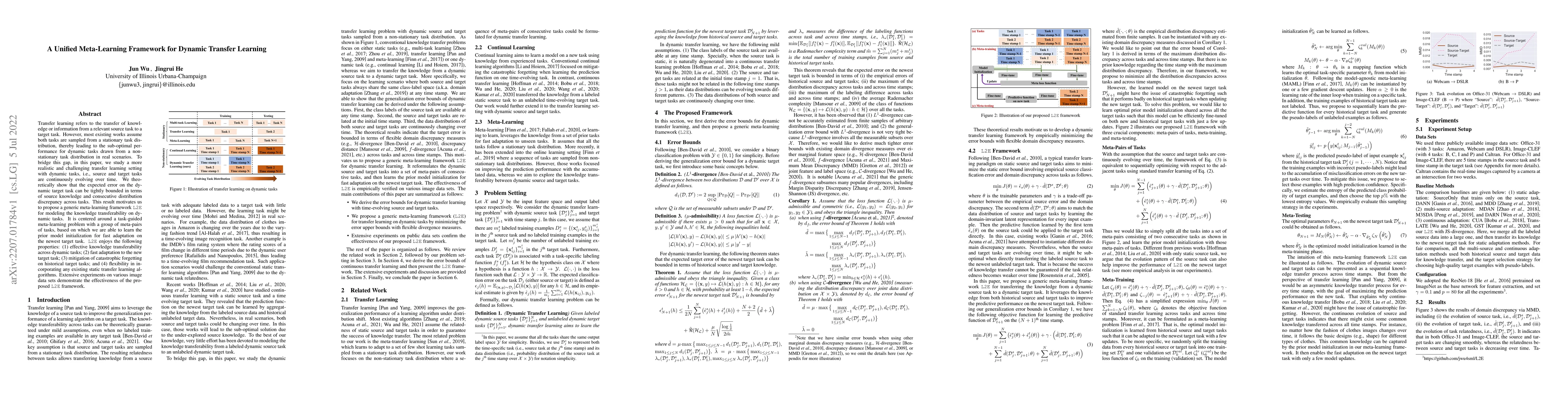 Thumbnail for A Unified Meta-Learning Framework for Dynamic Transfer Learning