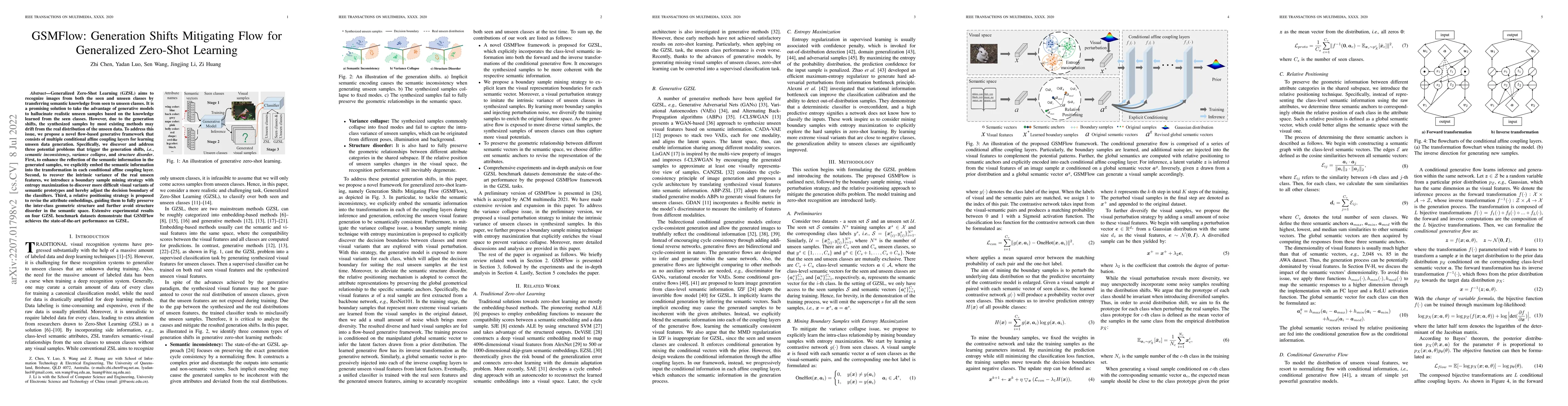 Thumbnail for GSMFlow: Generation Shifts Mitigating Flow for Generalized Zero-Shot
  Learning