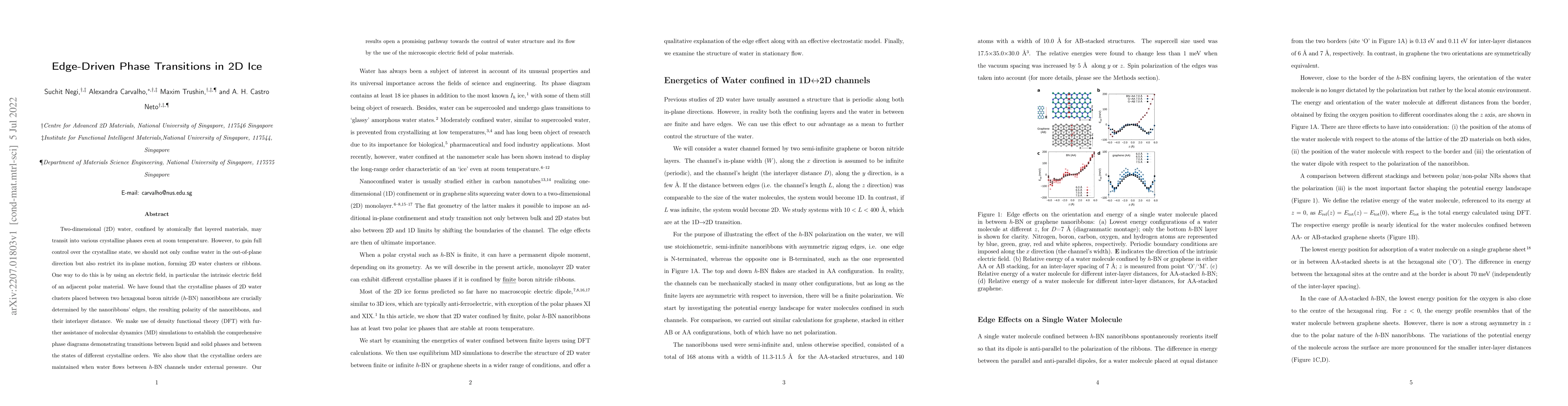 Thumbnail for Edge-Driven Phase Transitions in 2D Ice