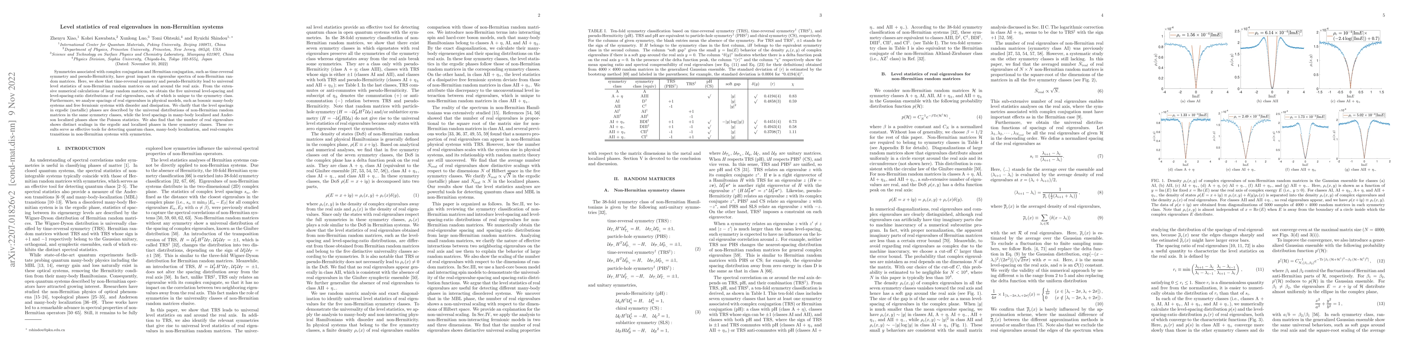 Thumbnail for Level statistics of real eigenvalues in non-Hermitian systems