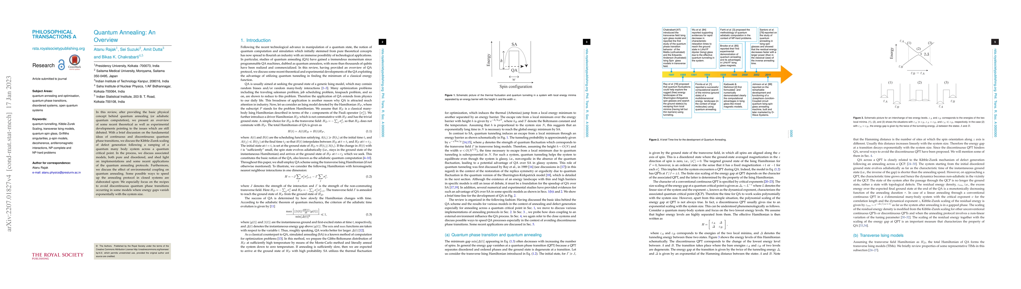 Thumbnail for Quantum Annealing: An Overview