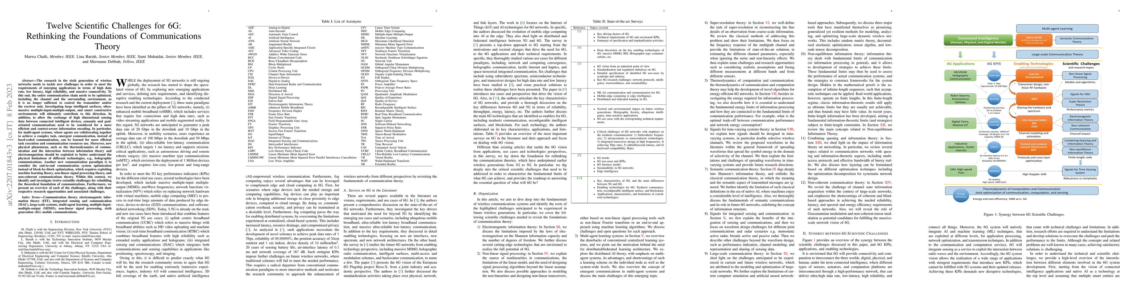Thumbnail for Twelve Scientific Challenges for 6G: Rethinking the Foundations of
  Communications Theory