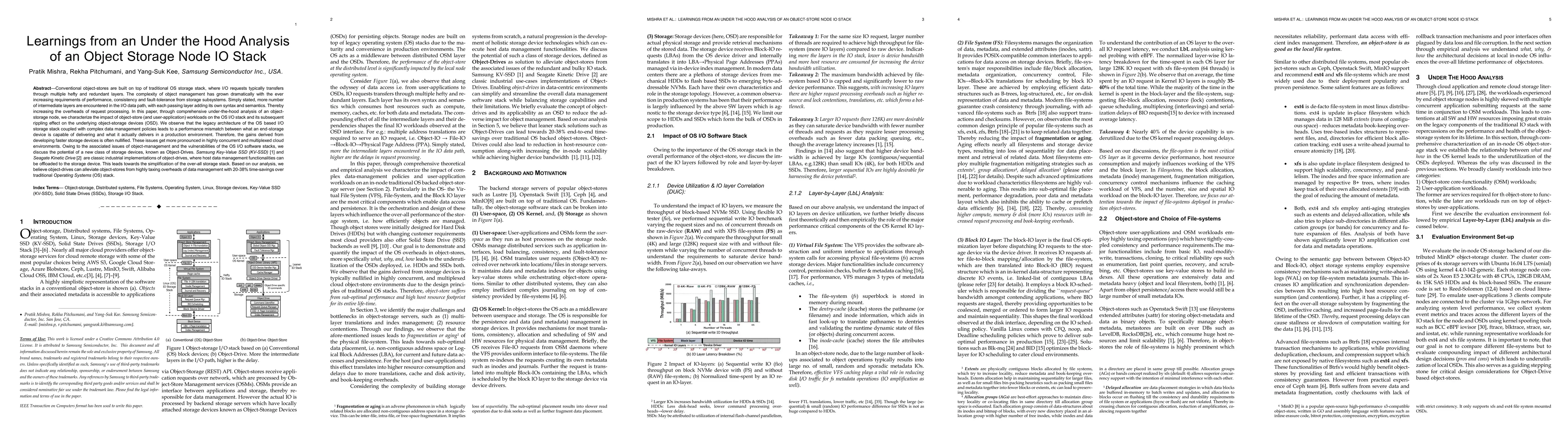 Thumbnail for Learnings from an Under the Hood Analysis of an Object Storage Node IO
  Stack