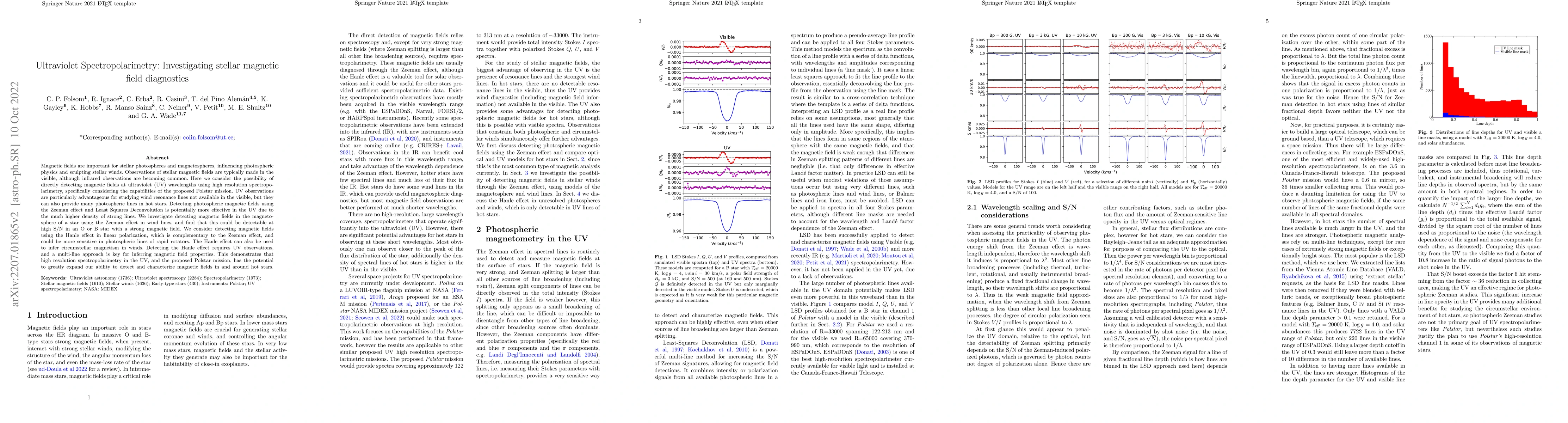 Thumbnail for Ultraviolet Spectropolarimetry: Investigating stellar magnetic field
  diagnostics