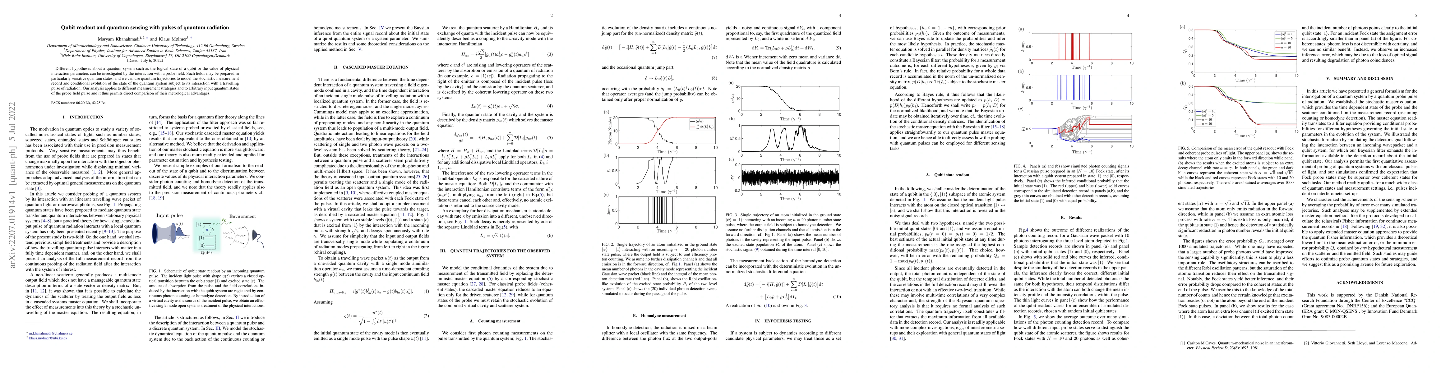 Thumbnail for Qubit readout and quantum sensing with pulses of quantum radiation